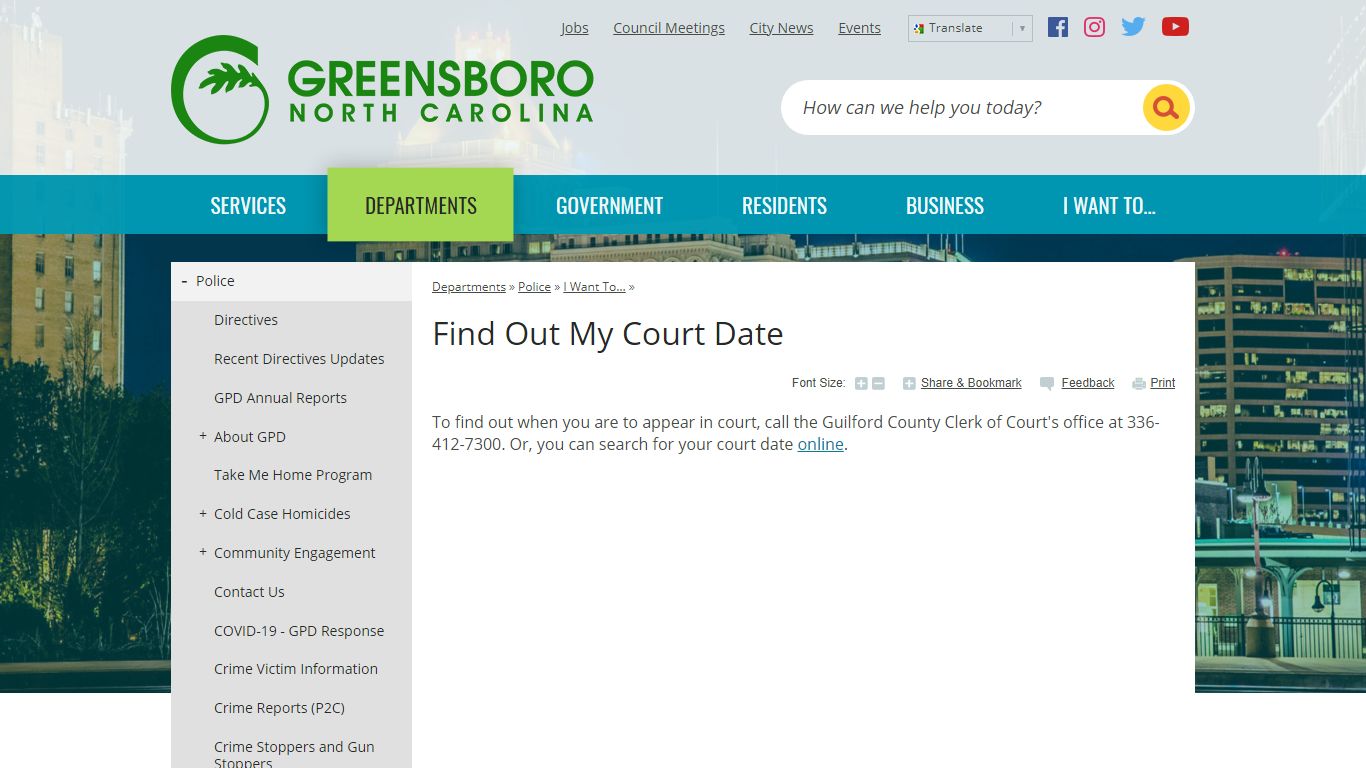 Find Out My Court Date | Greensboro, NC
