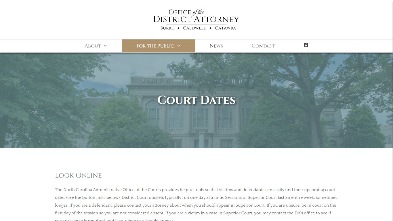 Court Dates | District Attorney Scott Reilly